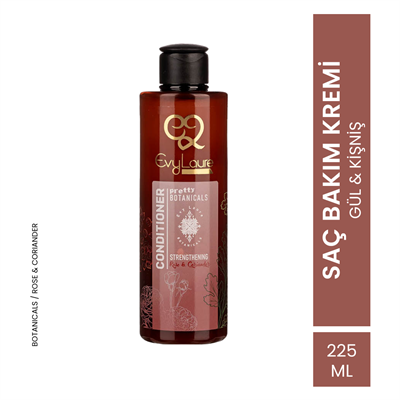 EvyLaure Botanik Saç Kremi | Gül ve Kişnişle Beslenen Doğal Parlaklık | 225 ml