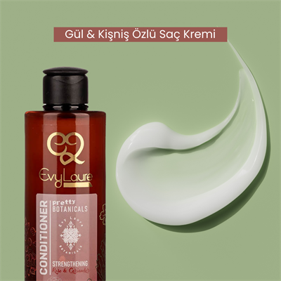 EvyLaure Botanik Saç Kremi | Gül ve Kişnişle Beslenen Doğal Parlaklık | 225 ml