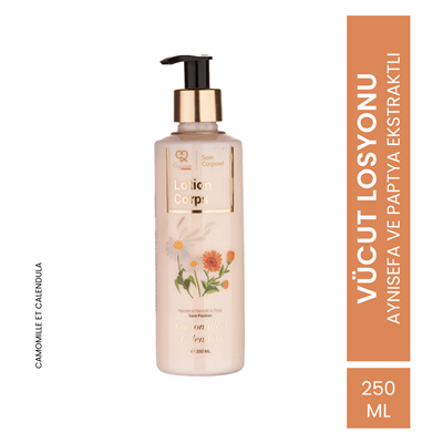 EvyLaure Camomille Et Calendula Vücut Losyonu | Aynısefa Ekstraktlı Yoğun Nemlendirme | 250 ml