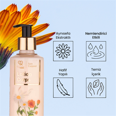 EvyLaure Camomille Et Calendula Vücut Losyonu | Aynısefa Ekstraktlı Yoğun Nemlendirme | 250 ml