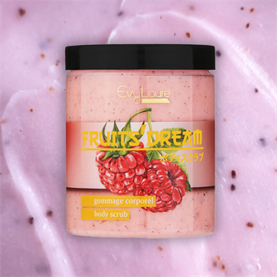 EvyLaure Fruits Dream Vücut Peelingi | Ahududu Ekstraktlı | Canlandırıcı ve Nemlendirici | 280 ml 