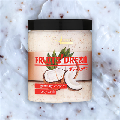 EvyLaure Fruits Dream Vücut Peelingi | Hindistan Cevizi Ekstraktlı Canlandırıcı Bakım | 280 ml 