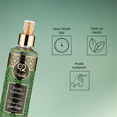 EvyLaure Great Escape Erkek Parfümistik Vücut Spreyi | Gün Boyu Tazelik | 250 ml