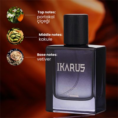 EvyLaure Ikarus Erkek Parfümü | Odunsu ve Baharatlı Koku | EDP | 50 ml