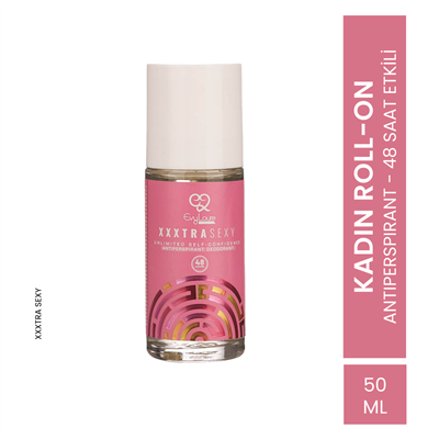 EvyLaure Kadın Roll-on XXXtra Sexy - 48 Saat Etkili - Leke Bırakmaz Deodorant - 50 ml