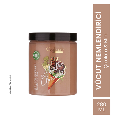EvyLaure Menthe Chocolat Body Butter | Çikolata ve Nane Ekstraktlı Yoğun Nemlendirici | 280 ml