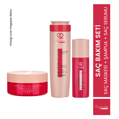 EvyLaure Misogi Profesyonel Saç Bakım Seti | Biotin ve Arginine İçerikli Detox Serisi | Komple Bakım 