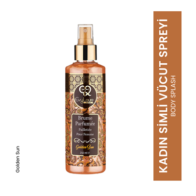 EvyLaure Simli Vücut Parfümü | Golden Sun Body Splash | Gün Boyu Tazelik | 250 ml