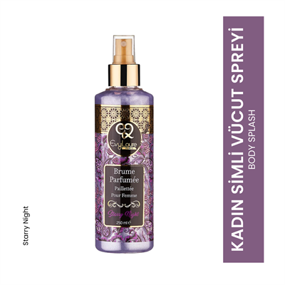 EvyLaure Simli Vücut Spreyi | Starry Night Body Splash | Gün Boyu Tazelik | 250 ml