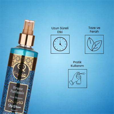 EvyLaure Sky Dream Erkek Parfümistik Vücut Spreyi | Ferahlatıcı Koku | 250 ml