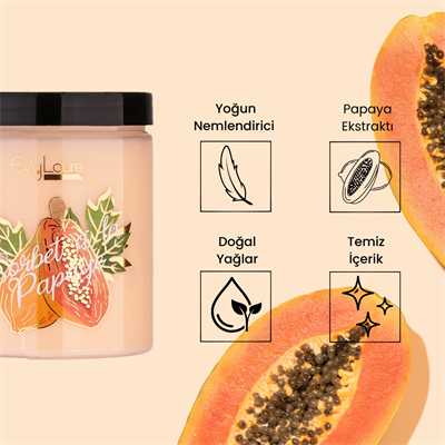 EvyLaure Sorbet À La Papaye Body Butter | Papaya Ekstraktlı Yoğun Nemlendirici | 280 ml