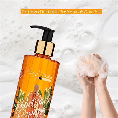 EvyLaure Sorbet À La Papaye Duş Jeli | Yoğun Nemlendirici | Papaya Ekstraktlı | Unisex | 300 ml