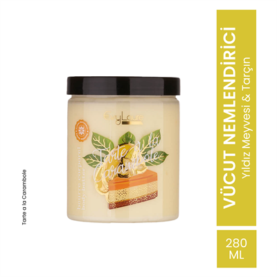 EvyLaure Tarte À La Carambole Body Butter | Yıldız Meyvesi Ekstraktlı ve Tarçın Aromalı Yoğun Nemlendirici | 280 ml
