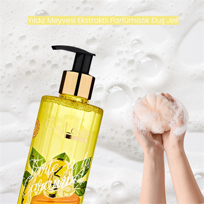 EvyLaure Tarte À La Carambole Duş Jeli | Ferahlatıcı Yıldız Meyvesi Ekstraktlı | Nemlendirici Etki | 300 ml