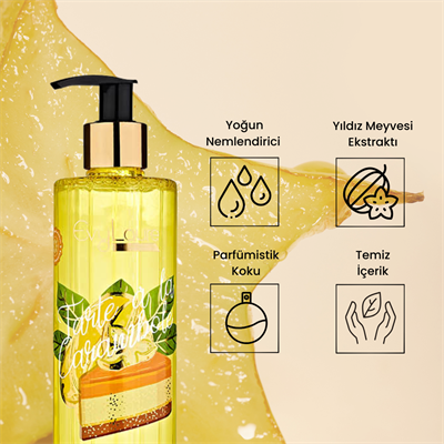 EvyLaure Tarte À La Carambole Duş Jeli | Ferahlatıcı Yıldız Meyvesi Ekstraktlı | Nemlendirici Etki | 300 ml