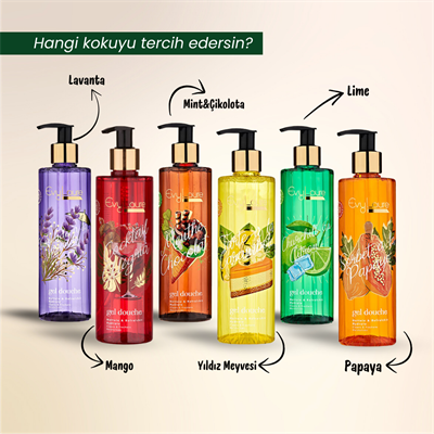 EvyLaure Tarte À La Carambole Duş Jeli | Ferahlatıcı Yıldız Meyvesi Ekstraktlı | Nemlendirici Etki | 300 ml