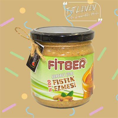 VEGAN Doğal Fıstık Ezmesi Şekerli 400gr YÜKSEK PROTEİNLİ (DİYETİSYEN ONAYLI)