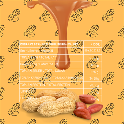 VEGAN Sade ve Doğal Fıstık Ezmesi 400gr YÜKSEK PROTEİNLİ (DİYETİSYEN ONAYLI)