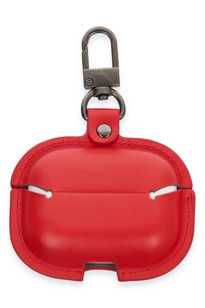 Apple Airpods 3 (3.nesil) Çanta Deri Kılıf - Kırmızı