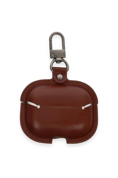 Apple Airpods 3 (3.nesil) Çanta Deri Kılıf - Kahverengi