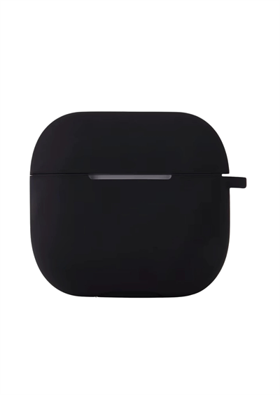 Apple AirPods 4 (4. Nesil) Hang Askılı Şeffaf Silikon Kılıf – Siyah