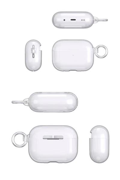 Apple Airpods Pro 2 (2.nesil) Shell Kılıf - Simli Şeffaf
