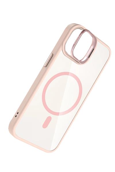 Apple iPhone 11 Remim Lensli MagSafe Standlı Darbe Korumalı Kılıf – Pembe