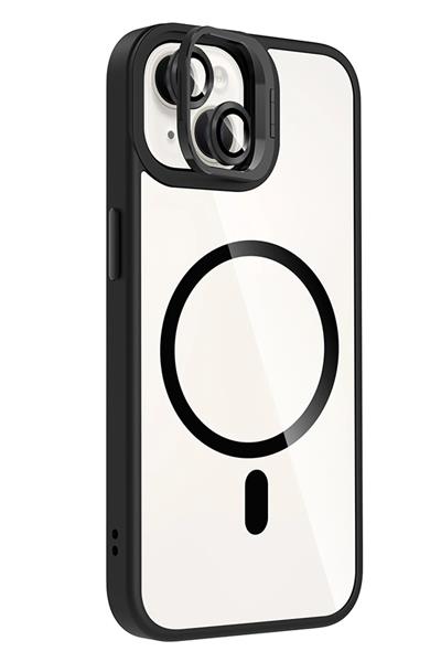 Apple iPhone 11 Remim Lensli MagSafe Standlı Darbe Korumalı Kılıf – Siyah