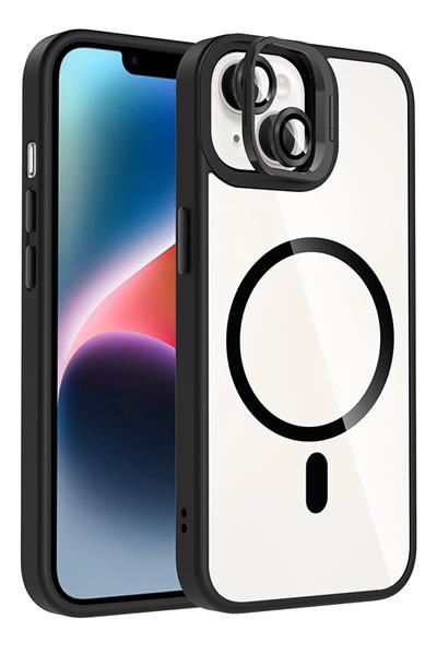 Apple iPhone 11 Remim Lensli MagSafe Standlı Darbe Korumalı Kılıf – Siyah