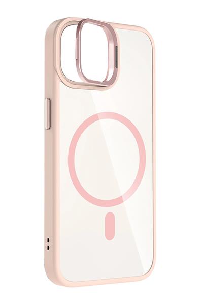 Apple iPhone 11 Remim Lensli MagSafe Standlı Darbe Korumalı Kılıf – Pembe