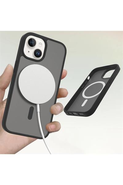 Apple iPhone 14 Pro Max Jota MagSafe Uyumlu Şeffaf Telefon Kılıfı – Siyah