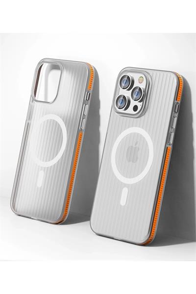 Apple iPhone 15 Line MagSafe Uyumlu Koruma Kılıfı – Turuncu