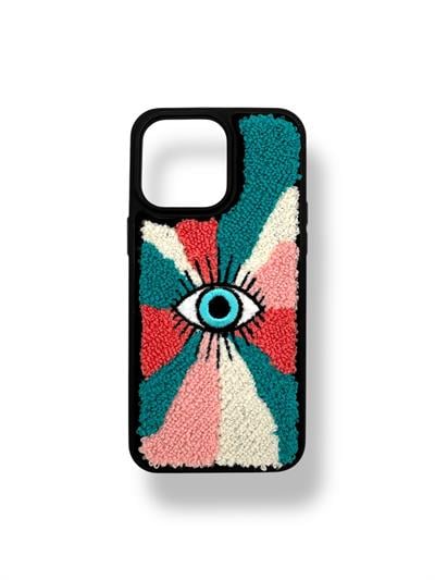 PUNCH İŞLEMELİ KILIFLARDIVERSECASEPNCH40Apple Iphone 15 Pro Max İşlemeli Kılıf - Göz Detayı Desenli