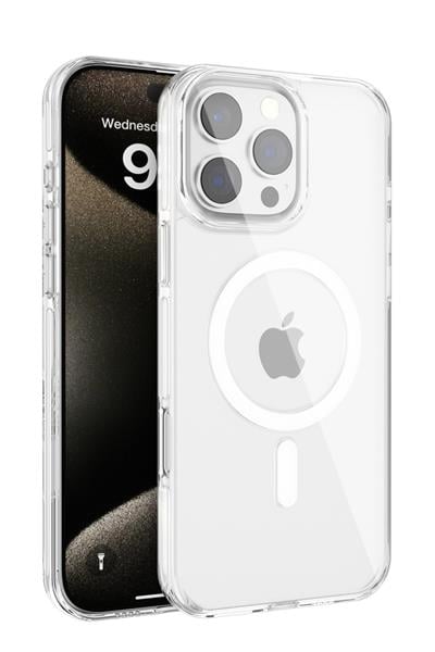 Apple iPhone 16 Pro Gleam PC Sert Magsafe Kılıf - Şeffaf