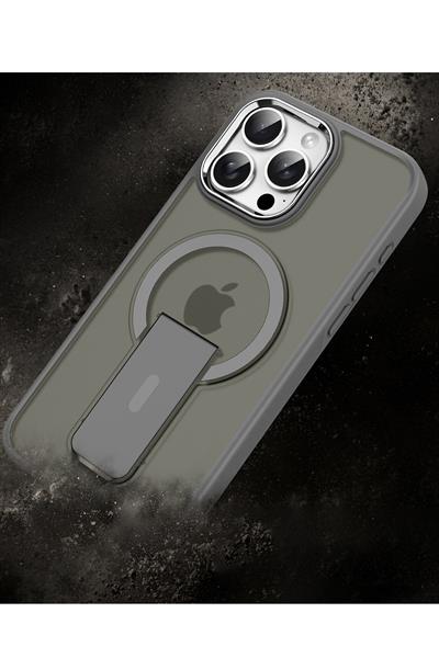 Apple iPhone 16 Pro Max Tork Magsafe Standlı Kapak - Siyah