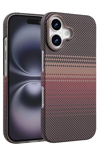 Apple iPhone 16 Vega Karbon Magsafe Kapak - Çöl Titanyum