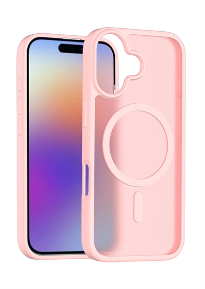 Apple iPhone 17 Jota MagSafe Uyumlu Şeffaf Telefon Kılıfı – Pudra