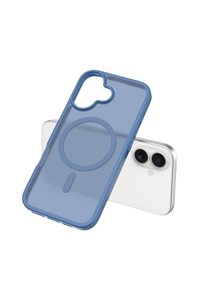 Apple iPhone 17 Jota MagSafe Uyumlu Şeffaf Telefon Kılıfı – Lacivert