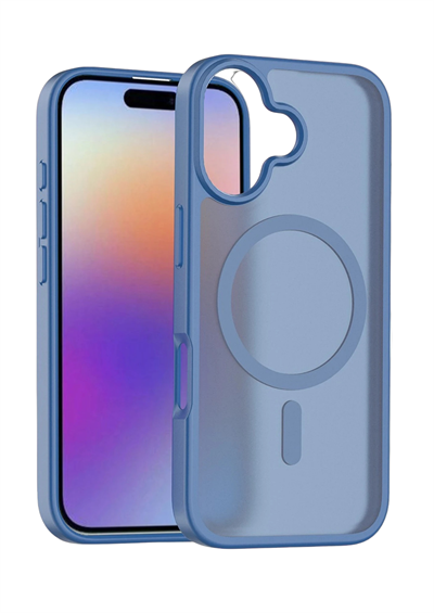 Apple iPhone 17 Jota MagSafe Uyumlu Şeffaf Telefon Kılıfı – Lacivert