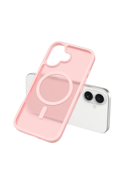 Apple iPhone 17 Jota MagSafe Uyumlu Şeffaf Telefon Kılıfı – Pudra