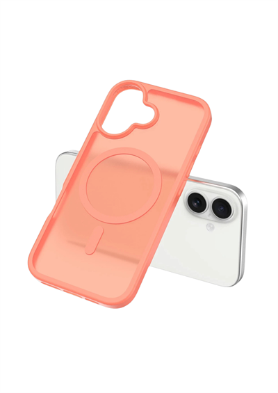 Apple iPhone 17 Jota MagSafe Uyumlu Şeffaf Telefon Kılıfı – Turuncu