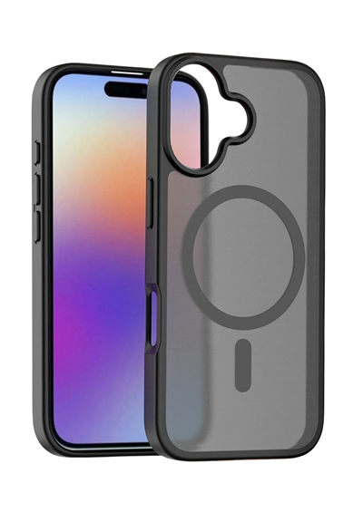 Apple iPhone 17 Jota MagSafe Uyumlu Şeffaf Telefon Kılıfı – Siyah