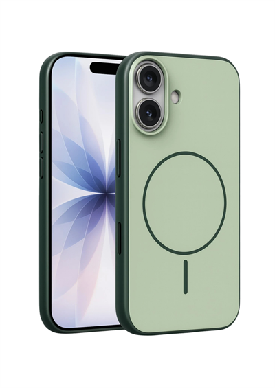 Apple iPhone 17 MagSafe Uyumlu Neva Serisi Telefon Kılıfı – Koyu Yeşil