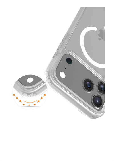 Apple iPhone 17 Pro Jota MagSafe Uyumlu Şeffaf Telefon Kılıfı – Şeffaf