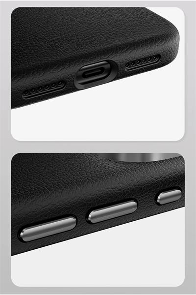 Apple iPhone 17 Pro MagSafe Uyumlu Deri Telefon Kılıfı – Beyaz Wonder Seri