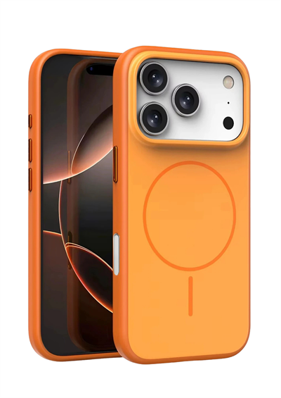 Apple iPhone 17 Pro MagSafe Uyumlu Neva Serisi Telefon Kılıfı – Turuncu