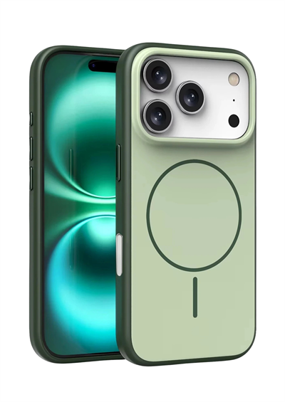 Apple iPhone 17 Pro MagSafe Uyumlu Neva Serisi Telefon Kılıfı – Koyu Yeşil