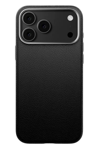 Apple iPhone 17 Pro Max MagSafe Uyumlu Deri Telefon Kılıfı – Siyah Wonder Seri