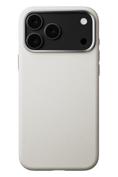 Apple iPhone 17 Pro Max MagSafe Uyumlu Deri Telefon Kılıfı – Beyaz Wonder Seri