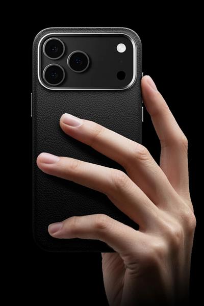 Apple iPhone 17 Pro Max MagSafe Uyumlu Deri Telefon Kılıfı – Siyah Wonder Seri